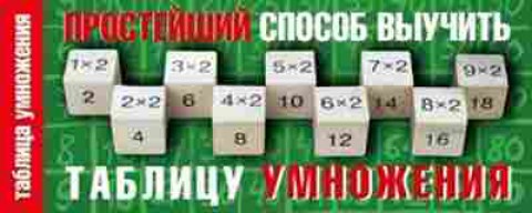 Книга Простейший способ выучить таблицу умножения, б-3194, Баград.рф